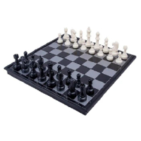 Magnetic Chess Set,Black White Chess Pieces Folding Chess Board Training Game Chess For Adults And Kids Education Toy