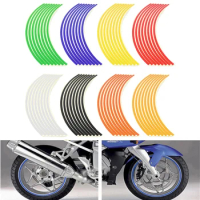 Motorcycle Wheel Sticker Reflective Decals Rim Tape Car Bicycle For YAMAHA TMAX 500 530 XP500 XP530 TM125 XMAX 300 NINJA 650 400