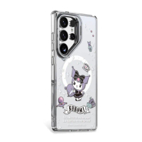 【apbs】三麗鷗 Samsung S25/S24系列 防震雙料隱形立架磁吸手機殼(魔法庫洛米)