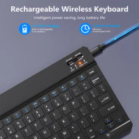 Bluetooth Wireless Keyboard Mouse For IOS Android Windows Tablet For iPad Air Mini Pro Spanish Korean Portugal Russian Keyboard