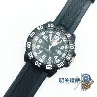 ◆明美鐘錶眼鏡◆Luminox 雷明時/3051/U.S. Navy SEAL 海豹部隊聯名錶 – 黑x白時標