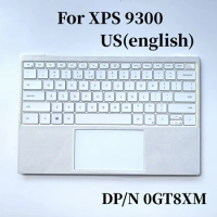 100%New US English For DELL XPS 13 9300 9310 laptop keyboard with Palmrest Upper touchpad GT8XM