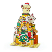 小禮堂 布丁狗 造型立體聖誕卡片