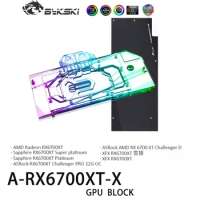 Bykski RX 6700 GPU Water Block for AMD RX 6700XT Sapphire XFX ASRock A-RX6700XT-X , Full Cover Graph