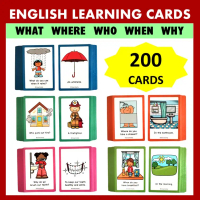 WH Questions BUNDLE SET Educational Cards English Flash Card for kids Speech Therapy Teaching Aid  A