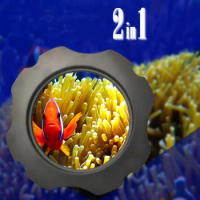 2 In 1 Viewing Mirror Aquarium Fish Coral Magnifying Glass Magnetic Viewer Fish Tank Glass Cleaning Marine Reef Tank Tools