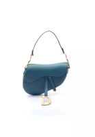 Christian Dior 二奢 Pre-loved Christian Dior saddle bag one shoulder bag leather Blue green