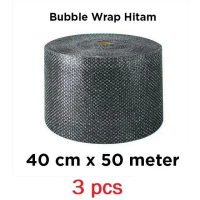 Plastik Bungkus Kemasan Bubble Wrap 1 Roll Hitam 120 cm x 50 m 120x50 - Belah 2