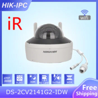 Original HIK 4MP WIFI IP Camera DS-2CV2141G2-IDW Built-in two-way audio IR30M SD Card Slot Surveillance Camera Hik-Connect