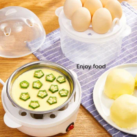 Electric Egg Cooker Double-Layer Multi-Function Egg Cooker Corn Milk Quick Breakfast Egg Steamer Easy Install