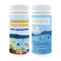 Ammonia Test Strips 50 Count Water Testing Aquarium Test Strips Water Test Safe Ammonia Tester For Fish Tank Fresh/Salt Water