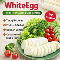 WhiteEgg Putih Telur Matang ~200gr Tinggi Protein Praktis Sehat Rendah Lemak Cocok untuk Diet & Fitn