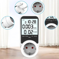 Energy Cost Meter with Display Track Power Usage Electricity Consumption Meter Power Meter Socket Energy Cost Monitors Dropship