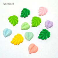 10Pcs/Lot Colorful Leaf Slime Additives Charms Supplies Cute Resin DIY Decor For Fluffy Clear Crunchy Slime Resin