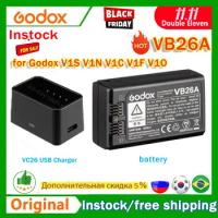 Godox VB26A DC7.2V 3000mAh 21.6Wh Lithium Battery Power Pack/VC26 charger for Godox V1S V1N V1C V1F V1O V1 V860III V850III Flash