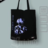 TOTE BAG RESLETING ANIME JAPAN LEVI AOT 4 SEMI KANVAS D500 Hitam Totebag