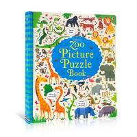 Usborne zoo picture puzzle book in English Educational Picture Books Baby Children Reading Book for Children Gifts