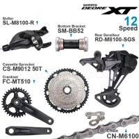 SHIMANO DEORE XT M8100 12 Speed Groupset include Shifter Rear Derailleur CRANKSET and Cassette Sprocket 50T/52T CN-M6100 Chain