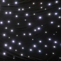 Free shipping 4x5m star curtain single white DMX function wedding decoration in door
