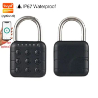 EGFirtor Tuya Smart Home Biometric Digital Padlock IP67 Waterproof Smart Door Lock Cabinet Lock Gym Wardrobe Door Password Lock