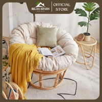 Ghế Lười Thư Giãn Papasan Mây Tự Nhiên Dành Cho Mẹ Bầu, Nằm Thư Giãn, Đọc Sách - Relax Haven