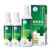 【曼秀雷敦】強效防蚊噴霧超值組 世衛推薦 派卡瑞丁(60ml 2入+120ml 1入 防蚊液)