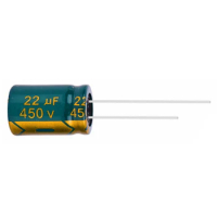 5pcs/lot 450V22UF high frequency low impedance 22UF 450V 13*21mm 20% RADIAL aluminum electrolytic capacitor 22000NF 20%
