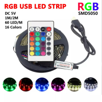 Waterproof COLORFUL LED Strip Light SMD 300LEDS 24Key Remote 12V Full Kit Remote RGB 2835 5050 LED U