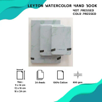 leyton watercolor hand book cold/hot press 9x14cm 300gsm 100%cotton