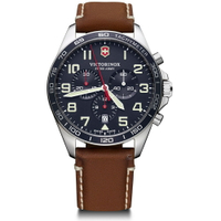 VICTORINOX 瑞士維氏 錶Fieldforce計時手錶(VISA-241854)-42mm-藍面皮革【刷卡回饋 分期0利率】【APP下單22%點數回饋】