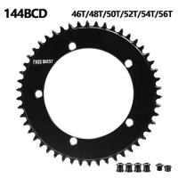 PASS QUEST 144BCD Chainring 46 48T 50T 52T 54T 56T 58T Single Chainring Upgraded Version Of Positive Negative Teeth For TMB Bike