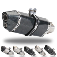 36-51mm Universal Motorcycle Exhaust Modified MufflerScooter Pit Bike Dirt Motocross For R6 ER6N CBR250R Z650 MT07 R25