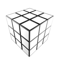 Blank Rubiks Cube Mirror Alien 3 Khối Rubik Không Đều