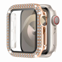 Diamond Case For Apple watch 40mm 41mm 44mm45mm 42mm 38 Accessories Bling Bumper Protector Cover iWatch series 3 4 5 6 7 se 8 9