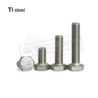 M20 bolt titanium hex bolt 45mmti bolts titanium screw rod titanium steel