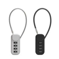 Zinc alloy 4 Digit Password Lock Portable Padlock Wire Rope Backpack Zipper Lock Anti-theft Luggage Combination Lock Travel