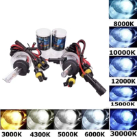 COD AUTO K ONE หลอดไฟหน้ารถยนต์เฉพาะหลอด XENON HID 1คู่ มีขั้วH1/H3/H7/H11/9005/9006/9012 มีค่าสี 43