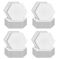 48 Pcs Hexagon Acoustic Panels Beveled Edge Sound Proof Foam Panels,Sound Proofing Padding,Acoustic Treatment For Studio