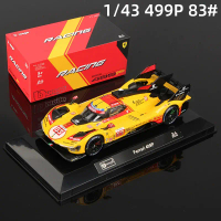 Bburago 1:43 2025 Ferrari 499P 83# xe đua hợp kim mô phỏng 24 giờ Le Mans đồ chơi xe đua đúc khuôn