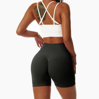 Fitness Gym Shorts For Women Lady Yoga Shorts High Waist Sports Peach Scrunch Butt Seamless G6G2