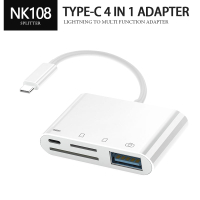NK108LTC多功能Type-c四合一OTG讀卡機 Macipad轉接器TFSD充電USB接口 鍵盤滑鼠隨身碟記憶卡通用