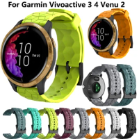 20mm 22mm Printing Strap For Garmin Venu 2 2s SQ Band Watch Vivoactive 3 4 Forerunner 645 Silicone Wristband SmartWatch Bracelet