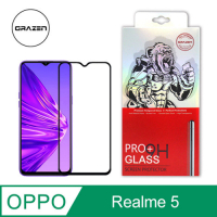 【格森GRAZEN】OPPO REALME 5 / REALME 5 PRO 滿版(黑)鋼化玻璃