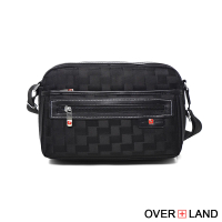 【OverLand】美式十字軍 - 美式潮酷格紋輕體側背包(2704)