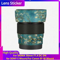For SIGMA 56mm F1.4 DC DN for SONY E Mount/For Canon EF-M Mount Lens Sticker Protective Skin Decal Anti-Scratch Protector Film