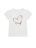 เสื้อยืดเด็ก Girl T-shirt With Logo สีขาว