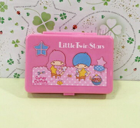 【震撼精品百貨】Little Twin Stars KiKi&amp;LaLa 雙子星小天使 Sanrio收納盒附鏡-桃粉#79775 震撼日式精品百貨