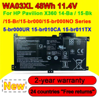 WA03XL Laptop Battery For HP Pavilion X360 15-BR040NZ BR013NG BR012NO BR001TX 15-BK/14-BA 3ICP6/61/80 11.4V 4212mAh In Stock