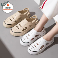 Giày Nhựa Bata Nam Nữ Siêu Nhẹ Thoáng Khí Chống Nước, Giày Đúc Nhựa Mềm Đúc Lỗ Chất Liệu EVA