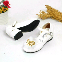 Sepatu Sandal Anak Perempuan Hak 3CM Bulu Pita CP04